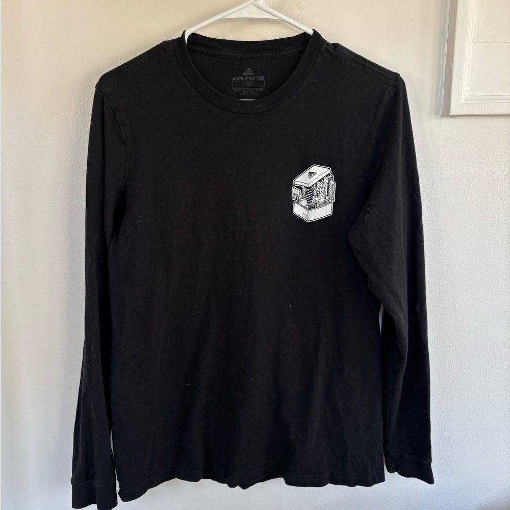 adidas Black Long-Sleeve Graphic Tee